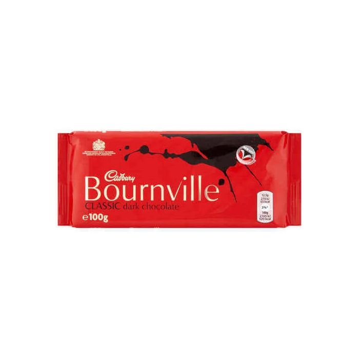 Cadburys Bournville 100g Single Block Dark Chocolate Bar 