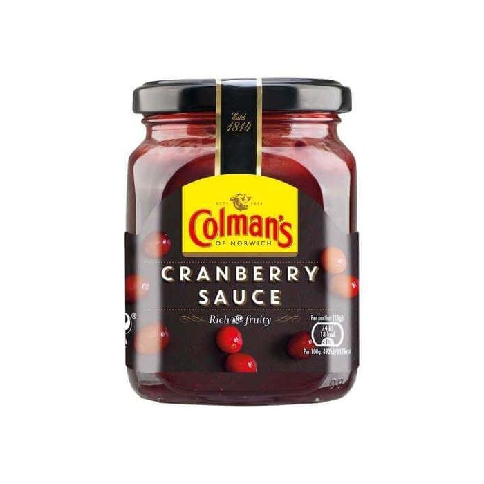 Colmans Cranberry Sauce 165g Single Glass Jar