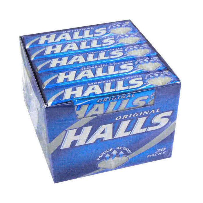 Halls Menthol Sugar Free Original 32g x 20 Case