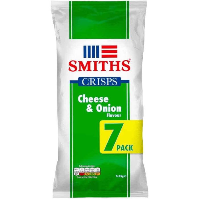 Smiths Cheese and Onion Flavour 25g x 7 pack