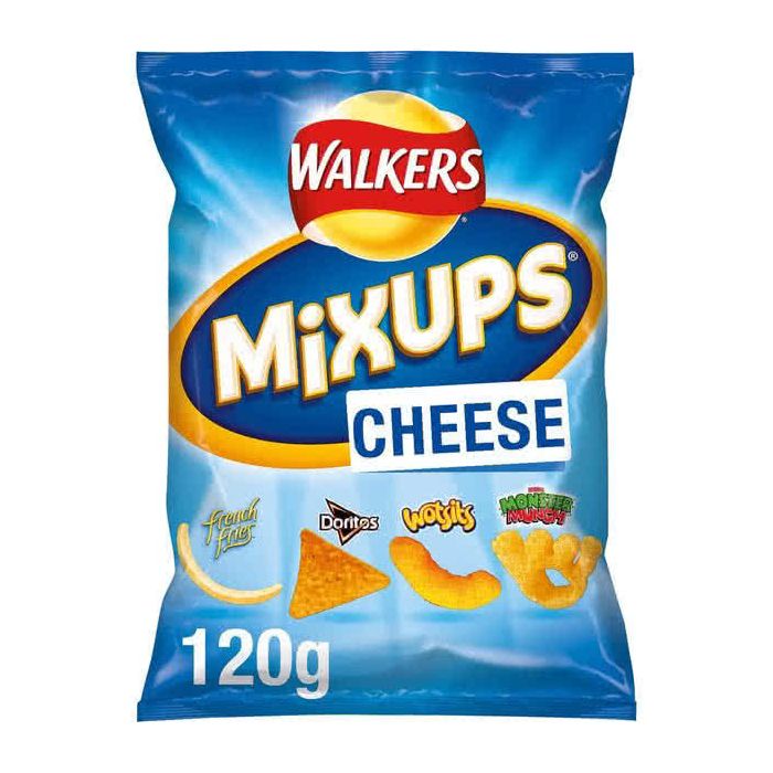 Walkers Mix Ups Snacks Mix Cheese Flavour 120g 