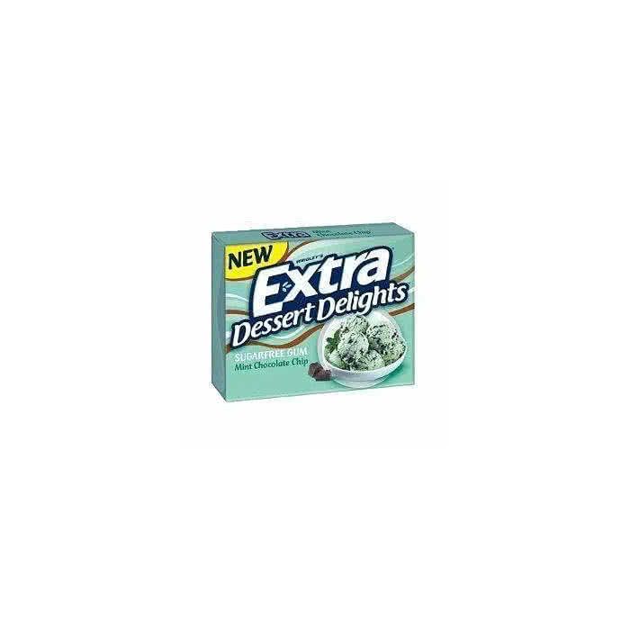 Wrigley's Extra Dessert Delights Mint Chocolate Chip Sugarfree Gum 15 sticks out of date 9 Mar 2016