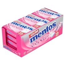 Mentos White Bubble Fresh Gum 22.5g x 12