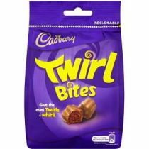 Cadbury Twirl Bites 109g Reclosable Pouch share bags