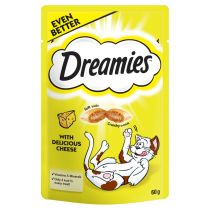 Dreamies Cat Treats with Delicious Cheese 60g Single Bag