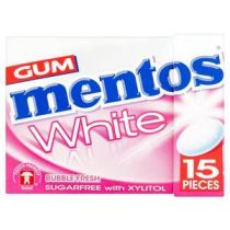 Mentos White Bubble Fresh Gum 22.5g x 12