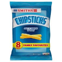 Smiths Chipsticks Salt & Vinegar Snacks 8x17g Pack 