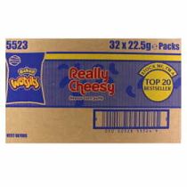 Walkers Baked Wotsits Really Cheesy Flavour Corn Puffs Snacks 22.5g x 32 Wholesale Trade Case