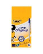 Bic Crystal Ball Point Pens Medium Blue x 50 Wholesale Box
