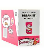 Dreamies Cat Treats with Tempting Beef 60g x 8 Wholesale Case