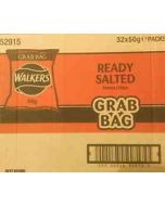 Walkers Crisps READY SALTED GRAB BAG 50g x 32 Wholesale Box